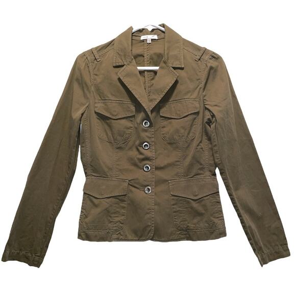 Vince Military Utility Olive Blazer Jacket size 6 - Picture 1 of 7
